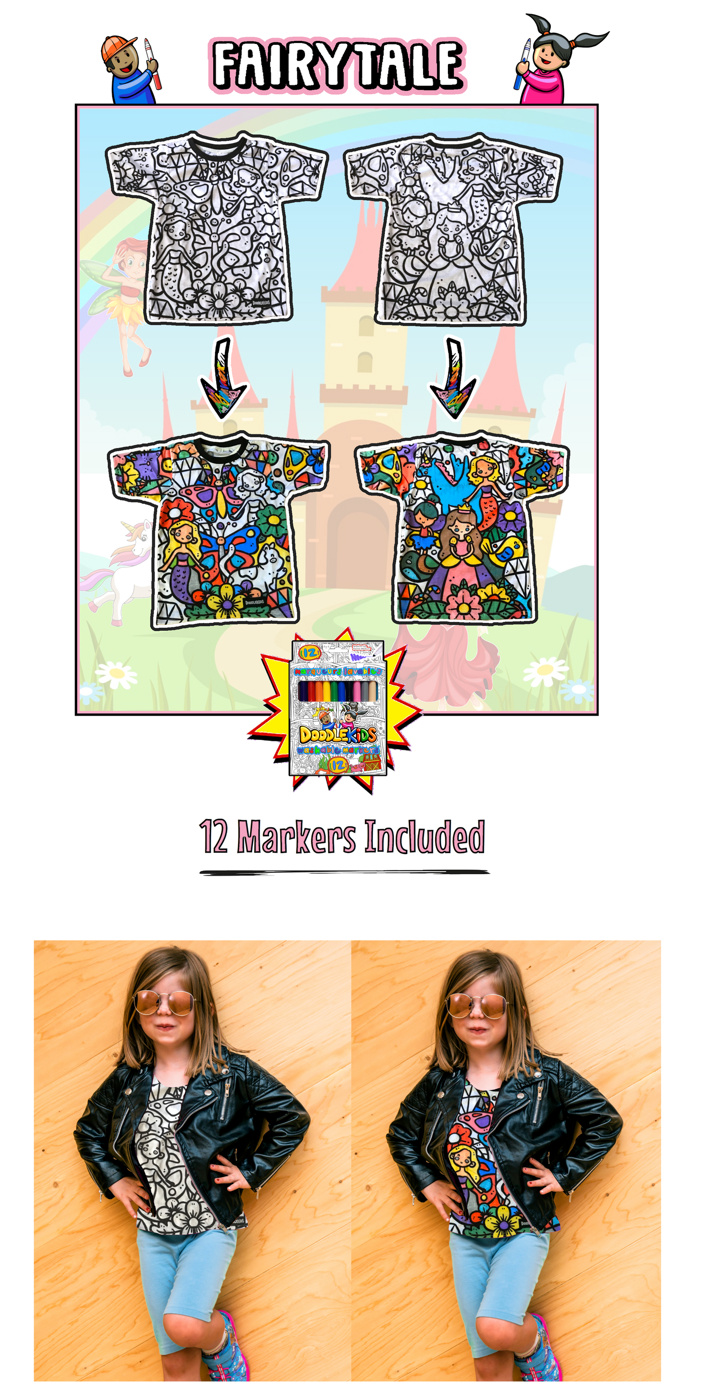 T Shirt Coloring Activity Color Your Own Shirt Fairytale