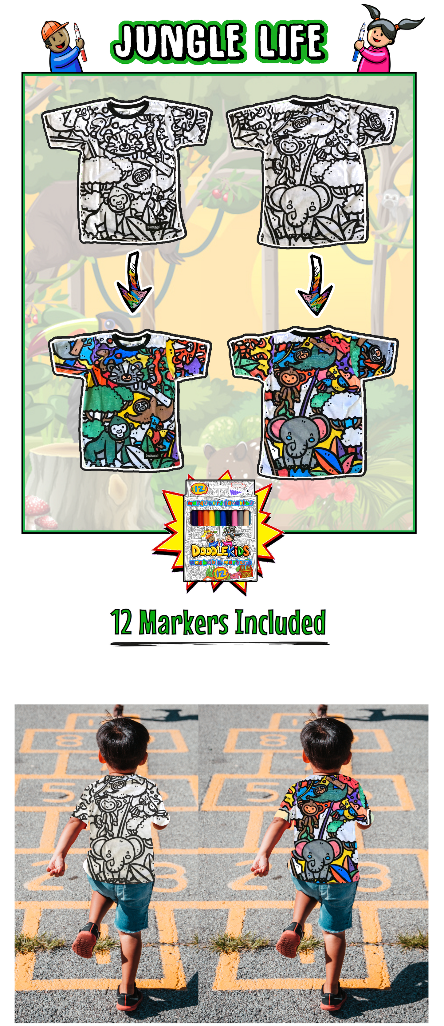 T Shirt Coloring Activity Color Your Own Shirt Jungle