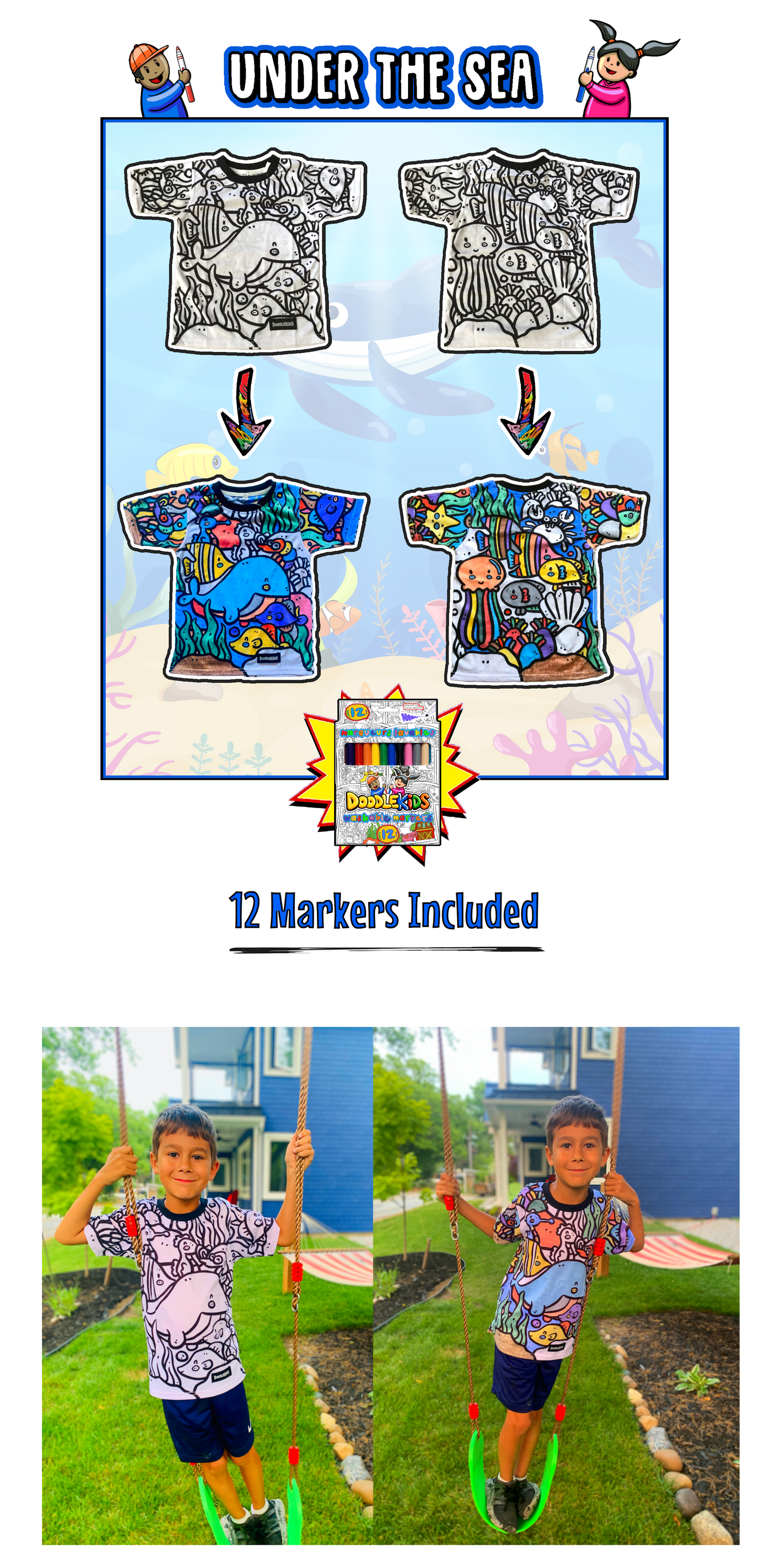 T Shirt Coloring Activity Color Your Own Shirt Ocean