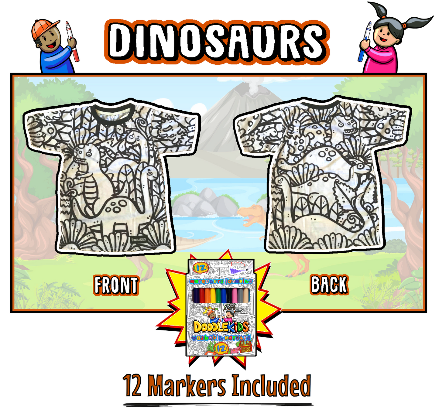 T Shirt Coloring Activity Color Your Own Shirt Dinosaures