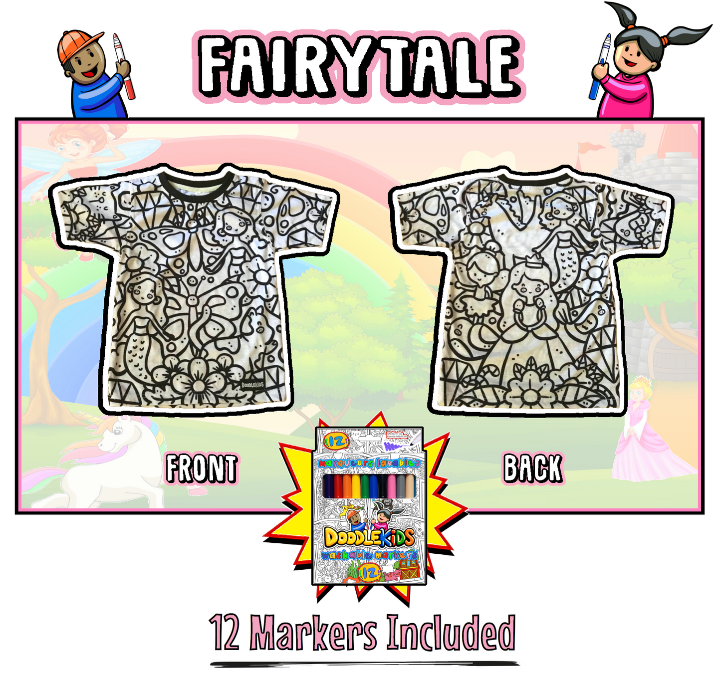 T Shirt Coloring Activity Color Your Own Shirt Fairytale