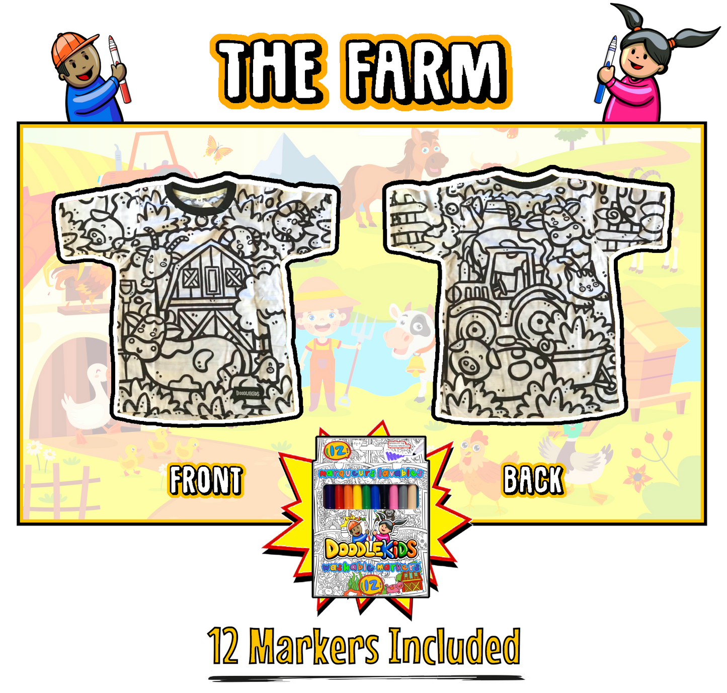 T Shirt Coloring Activity Color Your Own Shirt Farm