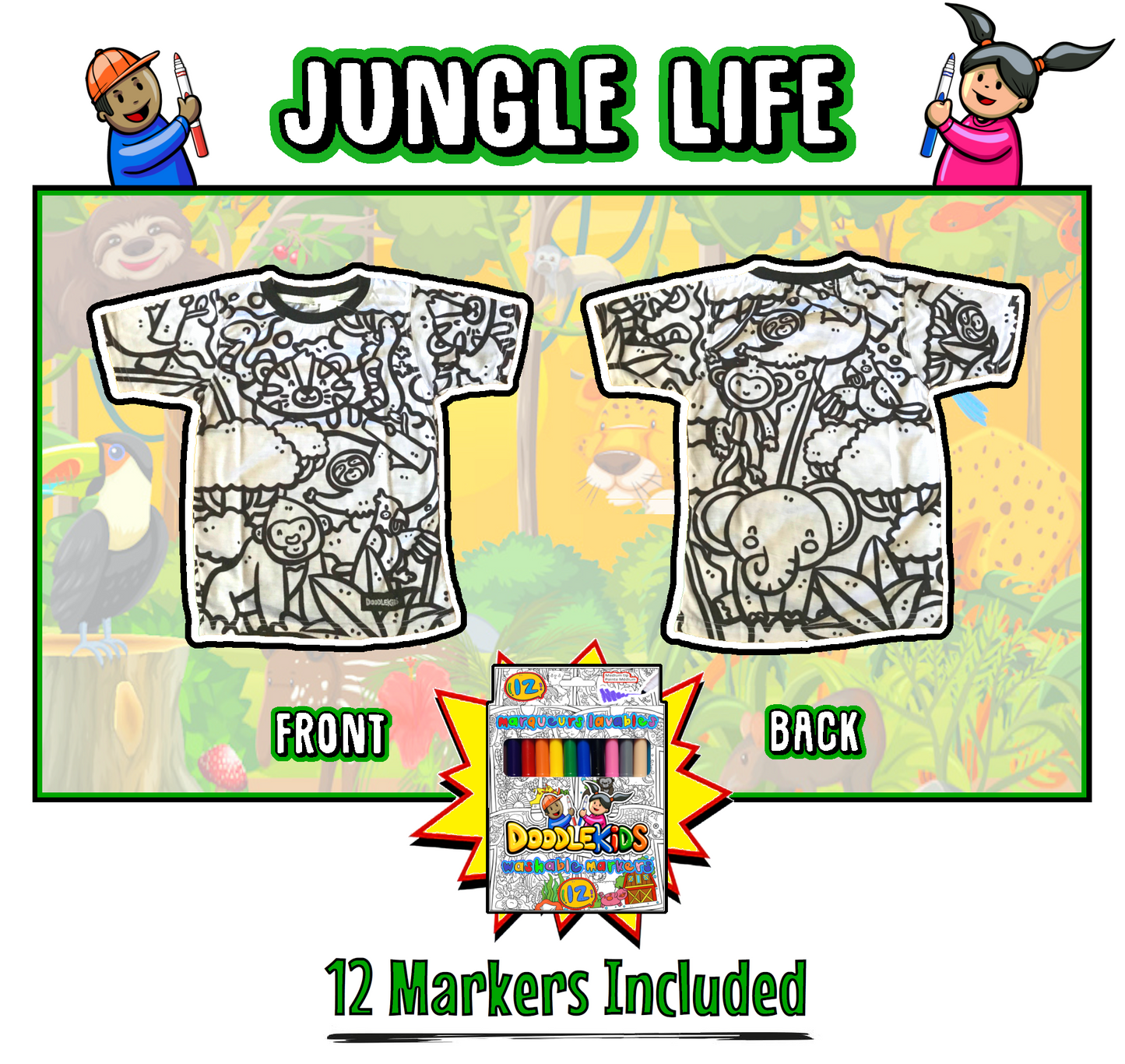 T Shirt Coloring Activity Color Your Own Shirt Jungle