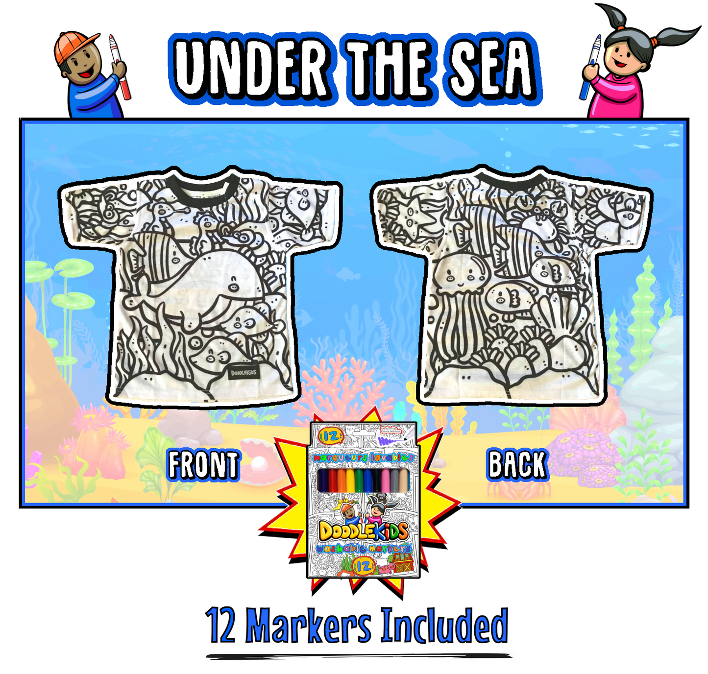 T Shirt Coloring Activity Color Your Own Shirt Ocean