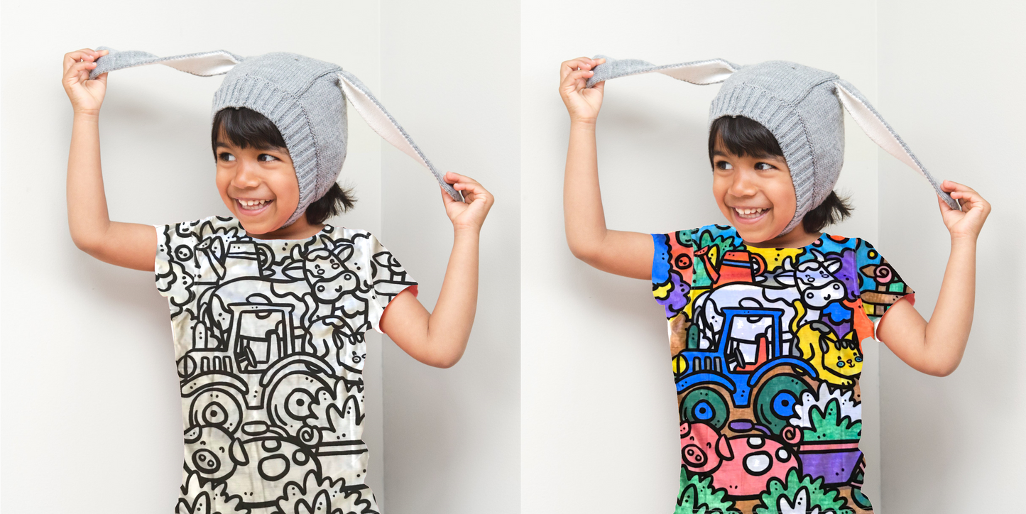 T Shirt Coloring Activity Color Your Own Shirt Farm