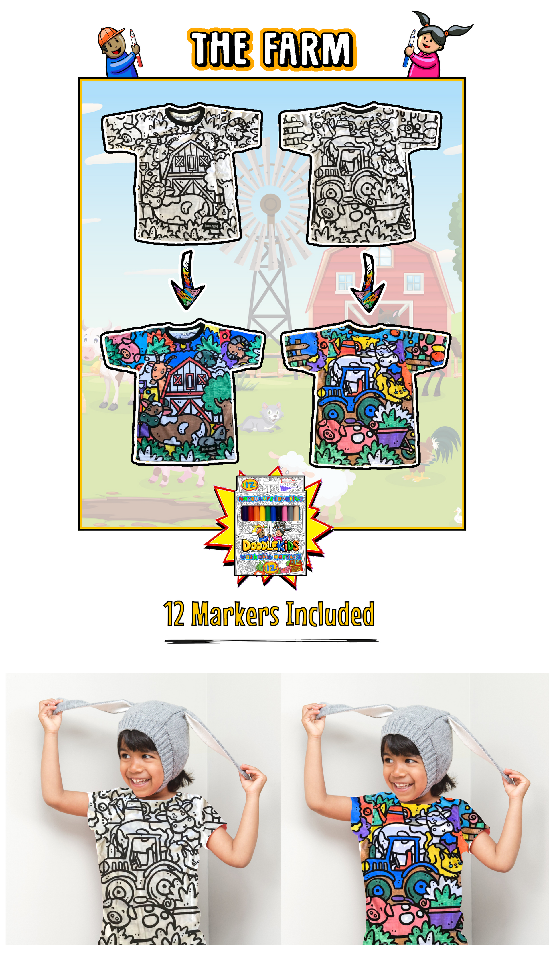 T Shirt Coloring Activity Color Your Own Shirt Farm