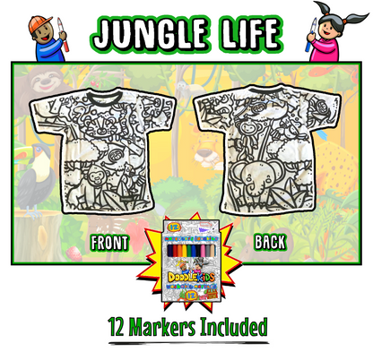 Jungle Life Doodlekids t-shirt